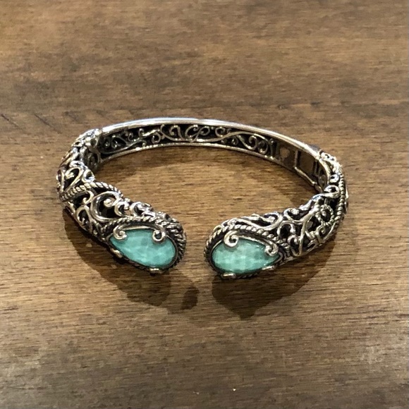 Carolyn Pollack Turquoise Doublet Cuff Bracelet